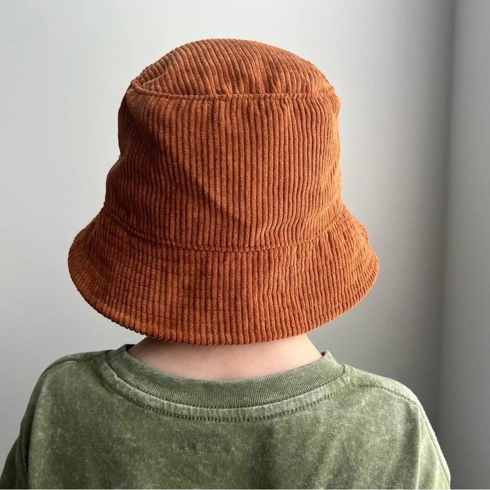 Claire's Brown Corduroy Bucket Hat with Embroidered Mushroom - OS